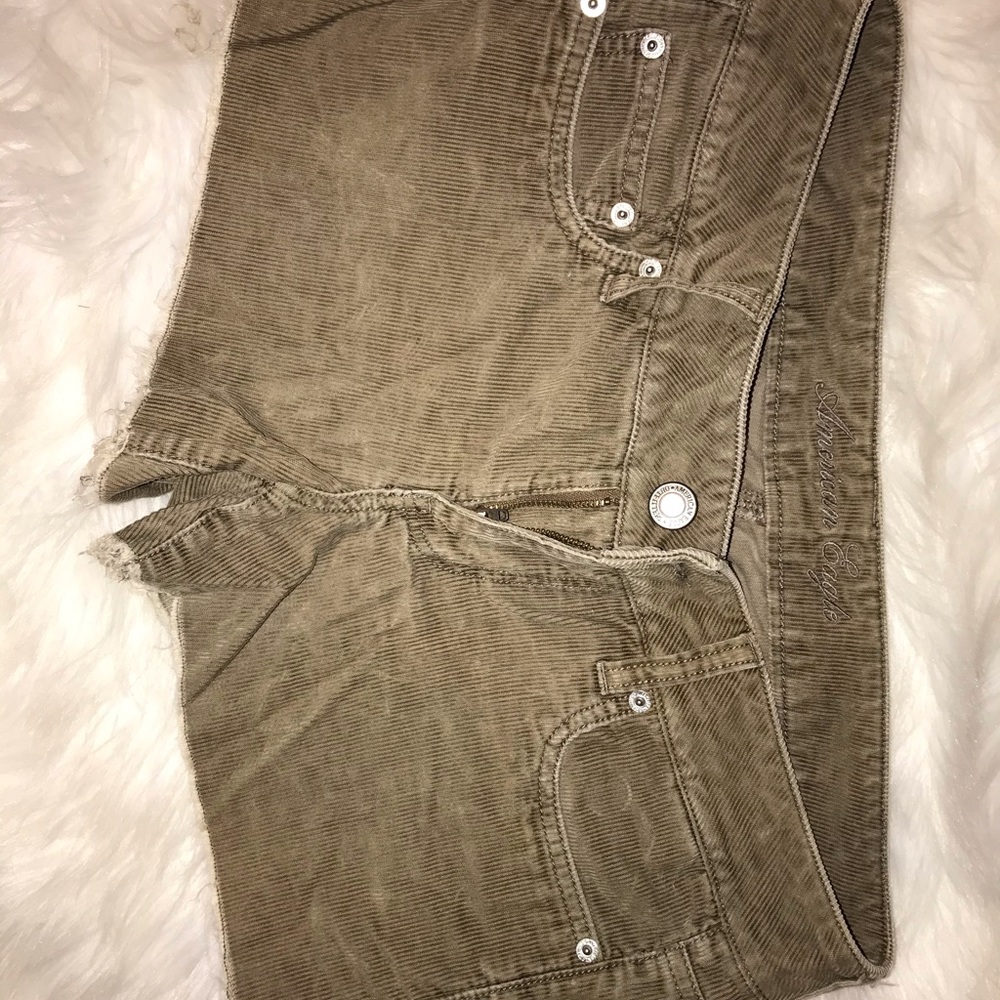 American Eagle Fray Ribbed Shorts